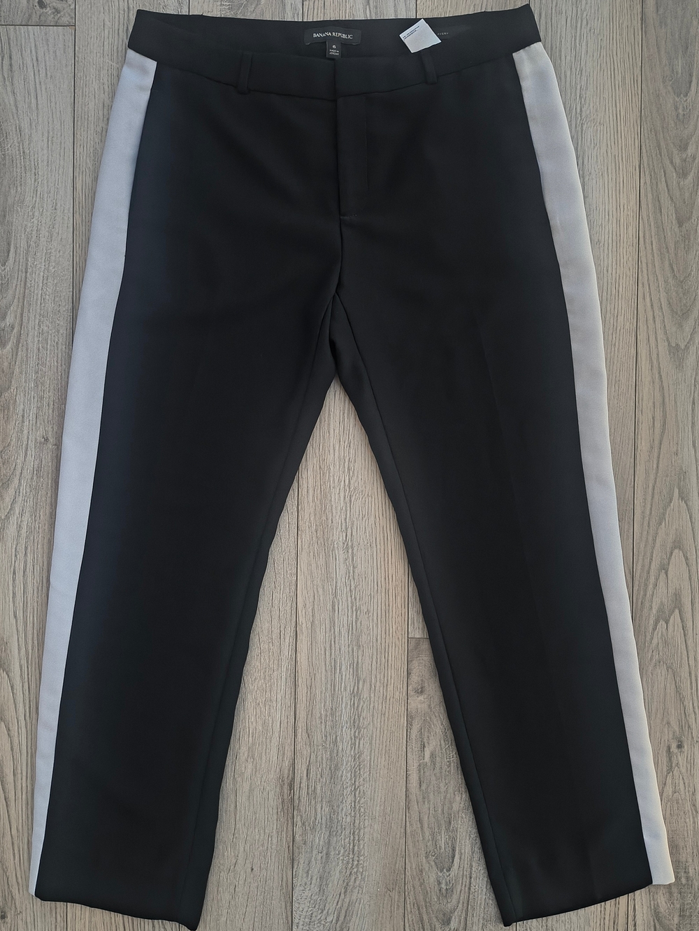 Banana Republic Black Tuxedo Stripe Pants